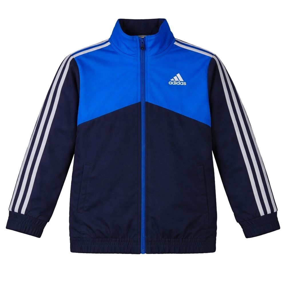Adidas Navy Blue Light Weight Lightweight Wind Break Windbreaker Jacket Boys 7